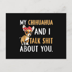 Mein Chihuahua und ich reden über euch, die Lover- Postkarte