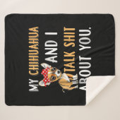 Mein Chihuahua und ich reden über euch, die Lover- Sherpadecke (Vorderseite (Horizontal))