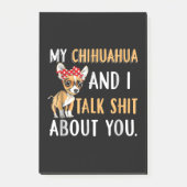 Mein Chihuahua und ich reden über euch Hund Lover Post-it Klebezettel (Vorderseite)