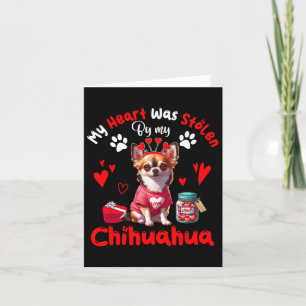 Mein Chihuahua Valentine Hund hat das Herz gestohl Karte
