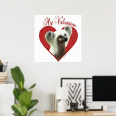 Mein Chinesisch Crested Valentine Poster (Heimbüro)