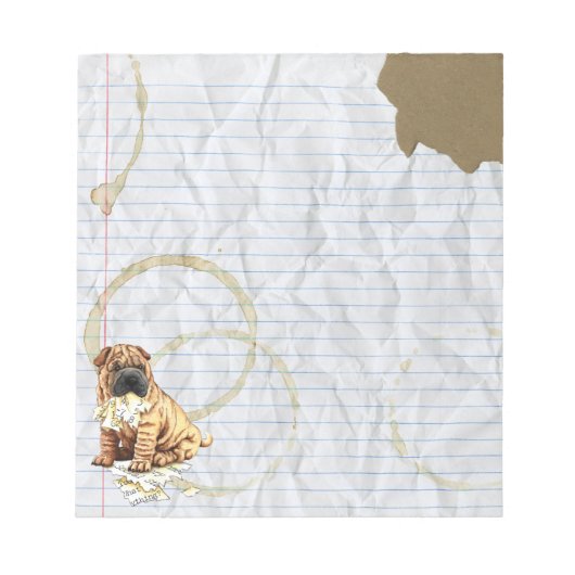 Mein chinesischer Shar-Pei Ate meinen Lektionsplan Notizblock (Vorderseite)