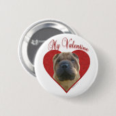 Mein chinesischer Shar-Pei Valentine Button (Vorne & Hinten)