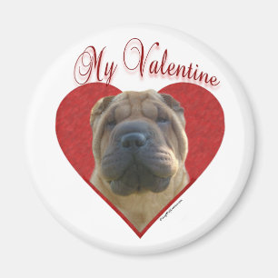 Mein chinesischer Shar-Pei Valentine Magnet