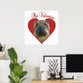 Mein chinesischer Shar-Pei Valentine Poster (Heimbüro)