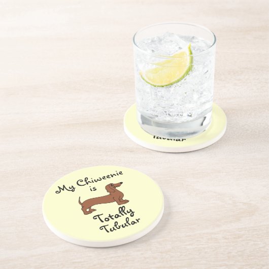 Mein Chiweenie ist total Sandstein Untersetzer (Seite)