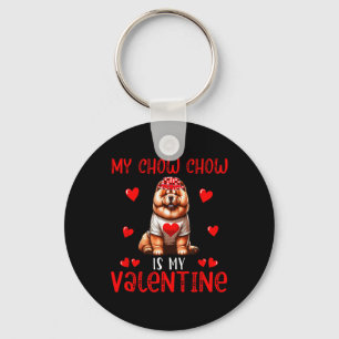 Mein Chow Chow ist mein Valentinstag-Herzen-Kostüm Schlüsselanhänger