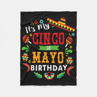 Mein Cinco De Mayo Geburtstag Lustige Geburtstagsf Fleecedecke