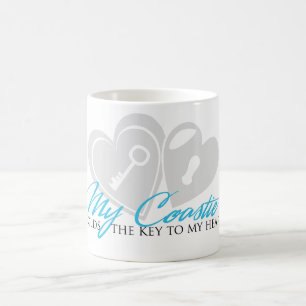 Mein Coastie hält den Schlüssel Kaffeetasse