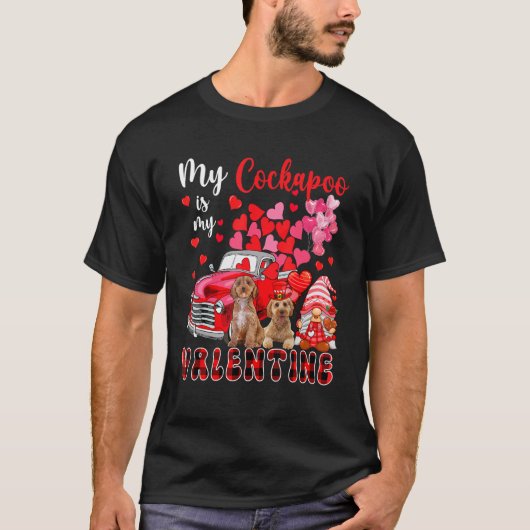 Mein Cockapoo ist meine Valentine zwei Hunde mit G T-Shirt (Vorderseite)