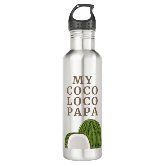 Mein Coco Loco Papa Wasserflasche Edelstahlflasche (Vorderseite)
