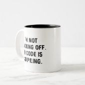 Mein Code kompiliert sich Zweifarbige Tasse (Vorderseite Links)