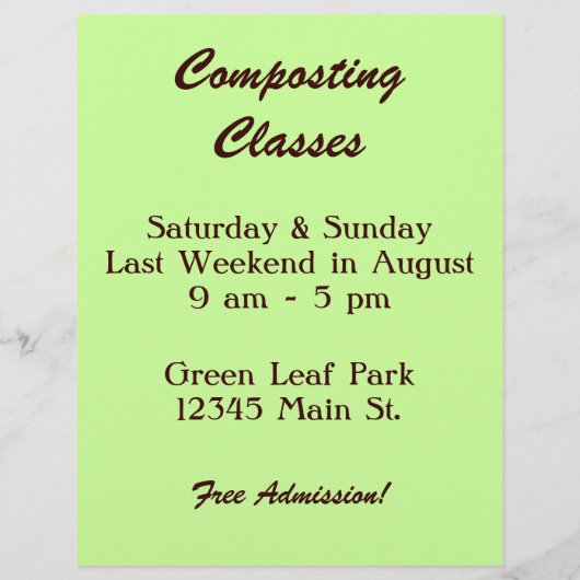 Mein Compost stinkt keinen benutzerdefinierten Fly Flyer (Hinten)