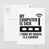 Mein Computer ist krank Postkarte (Vorne/Hinten)