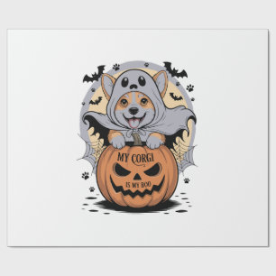 Mein Corgi ist mein Boo Halloween Geschenkpapier