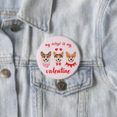 Mein Corgi ist mein Valentine Button (Beispiel)