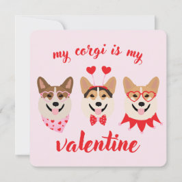 Mein Corgi ist mein Valentine Feiertagskarte