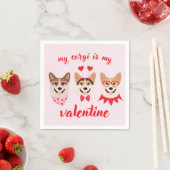 Mein Corgi ist mein Valentine Serviette (Beispiel)