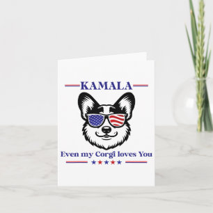 Mein Corgi liebt Kamala Harris zur Wahl der Präsid Karte