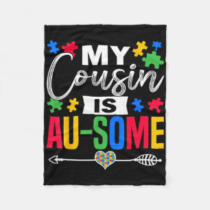 Mein Cousin ist Au-some Autism Awareness Monat Unt Fleecedecke