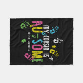 Mein Cousin ist ein Au-some _ Autismus Bewusstsein Fleecedecke (Vorderseite (Horizontal))