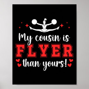 Mein Cousin ist Flyer Cheer Cousin einer Cheerlead Poster