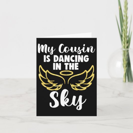 Mein Cousin tanzt in den Himmelsflügeln in Erinner Karte (Vorderseite)