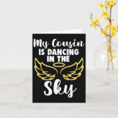 Mein Cousin tanzt in den Himmelsflügeln in Erinner Karte (Gelbe Blume)