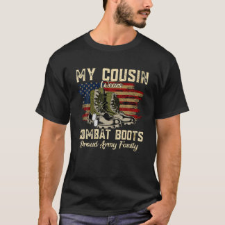 Mein Cousin trägt Kampfstiefel, ein Familienvet de T-Shirt