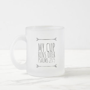 Mein Cup läuft über die Tasse der Bibel Verse