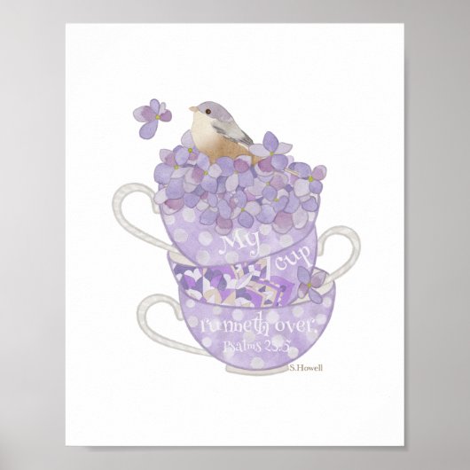 Mein Cup läuft über die Wand Poster (Vorne)