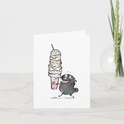 Mein Cup Runnett Over Black Mops danke Karte (Vorderseite)