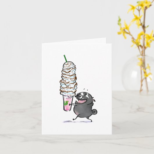 Mein Cup Runnett Over Black Mops danke Karte (Gelbe Blume)