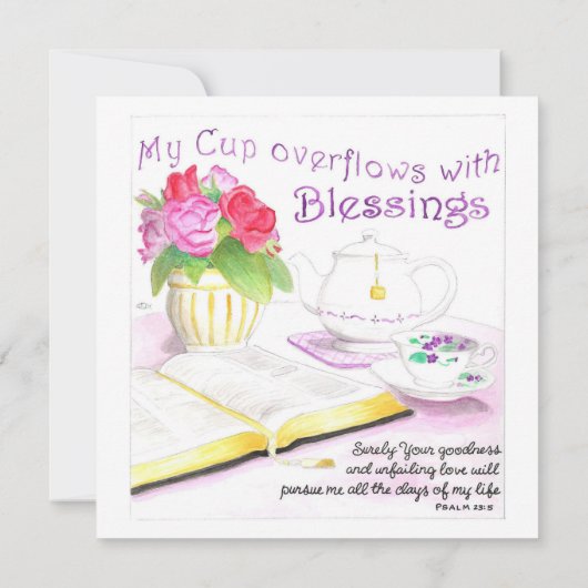 Mein Cup überfließt mit dem Party "Scripture Laven Einladung (Rückseite)