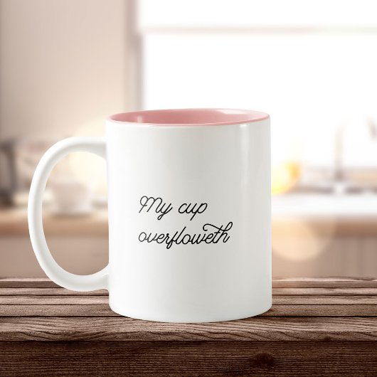 Mein Cup überflog die Typografie der modernen Schr Zweifarbige Tasse