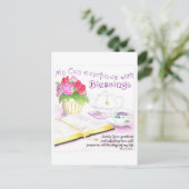 Mein Cup überflutet inspirierende Postkarte (Stehend Vorderseite)