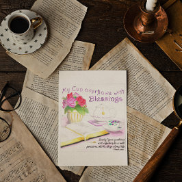 Mein Cup überflutet inspirierende Postkarte
