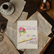 Mein Cup überflutet inspirierende Postkarte