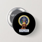 Mein Dachshund für Trump Button (Vorne & Hinten)