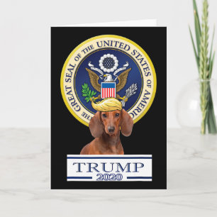 Mein Dachshund für Trump Karte