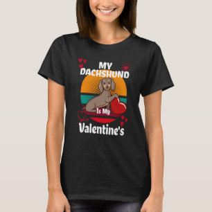 Mein Dachshund ist mein Hund mit Herzform zum Vale T-Shirt