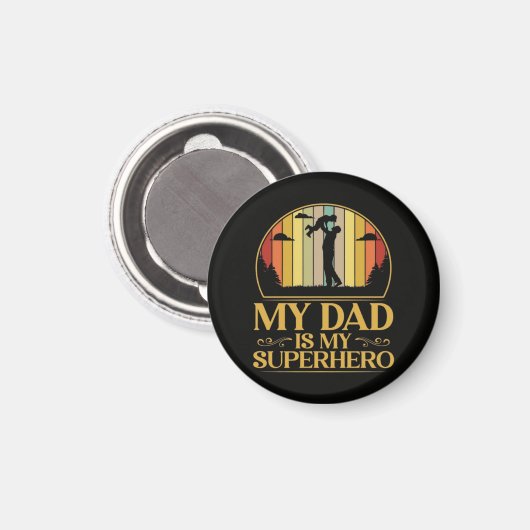 Mein Dad ist mein Superheld Magnet (Vorderseite/Rückseite)