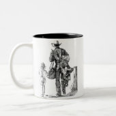 Mein Dad´s ein Cowboy Zweifarbige Tasse (Links)