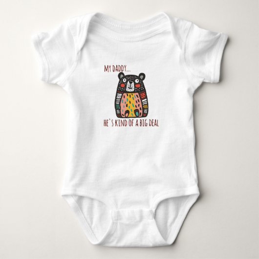 "Mein Daddy"-Botschaft Baby Strampler (Vorderseite)