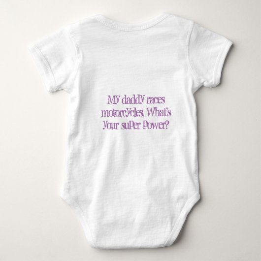 Mein Daddy fährt Motorräder Baby Strampler (Rückseite)