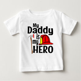 MEIN DADDY IST MEIN HERO FIREMANER HAT BABY T-SHIRT