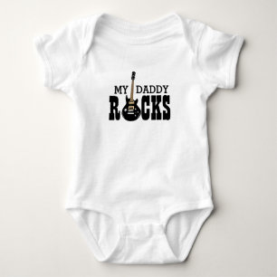 "Mein Daddy Rocks!" mit E-Gitarre Baby Bodysu Baby Strampler