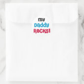 Mein Daddy Rocks Runder Aufkleber (Tasche)