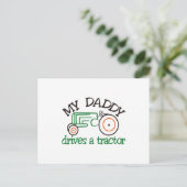 Mein Daddys Tractor Postkarte (Stehend Vorderseite)