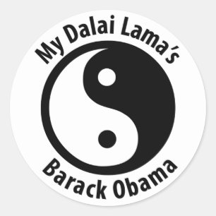 Mein Dalai Lamas Barack Obama Runder Aufkleber